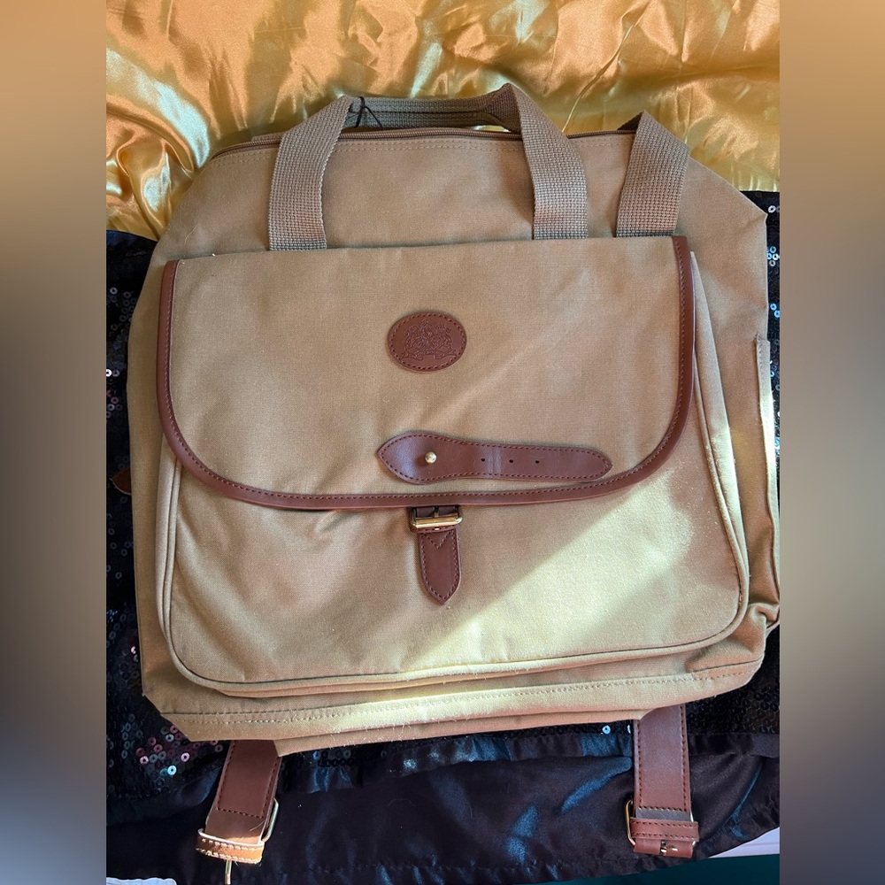 Vintage 90’s Ralph Lauren Safari bag canvas and leather travel shoulder duffle